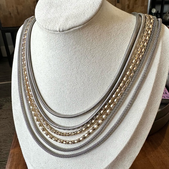 Charming Charlie Multi Strand Chain Necklace - Picture 6 of 9